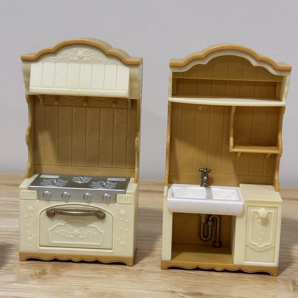 Calico Critters‎ Figures Lot Sylvanian Families Husky Dog Family Furniture READ